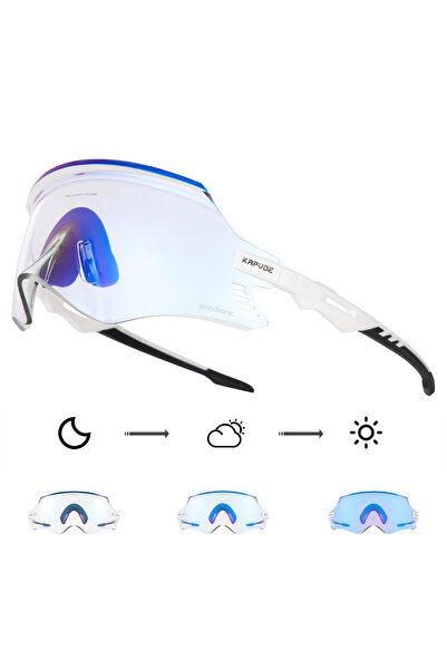 KAPVOE نظارة شمسية رياضية BL-12 Kapvoe-Photochromic للرجال لركوب الدراجات الج...
