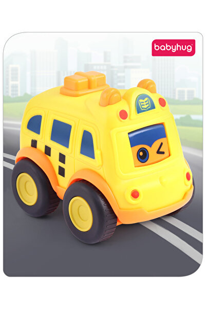Babyhug Friction Powered Eye Rolling Ambulance Car, 3 Years+, 9.5 x 8 cm - Yellow