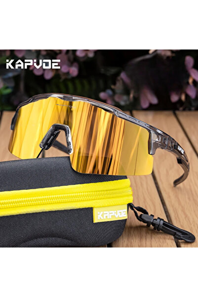 KAPVOE نظارة شمسية لركوب الدراجات الهوائية والتزلج على الجليد، عدسة واحدة، 51...