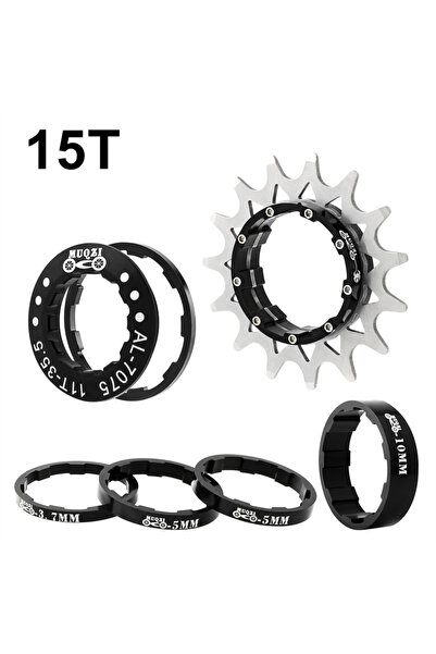 Choice 15T Black MUQZI Single Speed Cassette Cog 12T 13T 14T 15T 16T 17T 18T ...