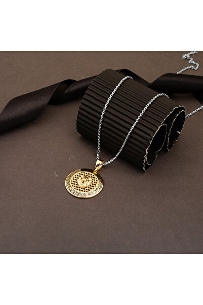 Bilezikci Aslanlı 14 Ayar Altın Madalyon Kolye Ucu