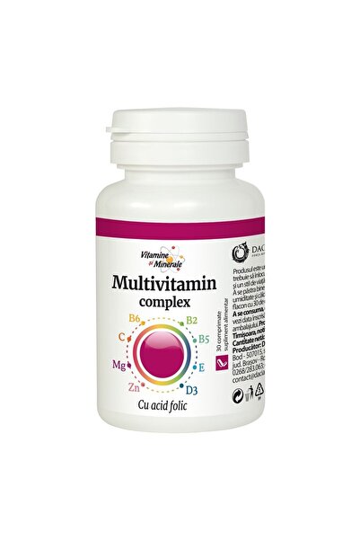 Dacia Plant Complex multivitaminic cu acid folic, 30 de comprimate, Dacia Plant