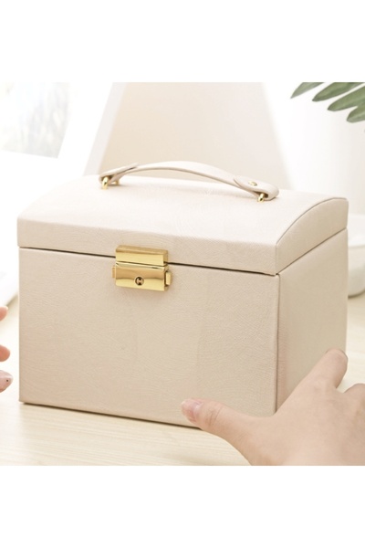 gaman Premium Lockable Jewelry Jewelry Box Ring - Gold - Bracelet - Earring - Necklace - Jewelry Box