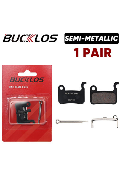 BUCKLOS زوج واحد من وسادات فرامل الدراجة شبه المعدنية لـ SHIMANO A01S M07 M53...