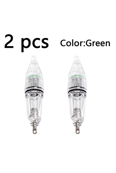 Choice أخضر - قطعتان قطعتان باستخدام بطاريات AA، ضوء LED موفر للطاقة لصيد الأسماك في البحر، مياه عذبة