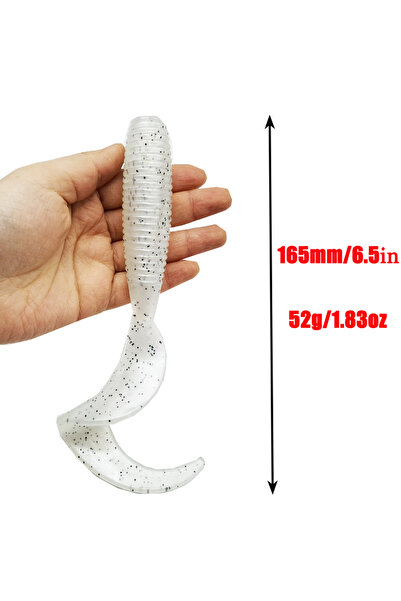 Choice طُعم صيد ملون C، 165 مم/6.5 بوصة/52 جرام، طُعم اصطناعي ناعم، طُعم ذيل ...