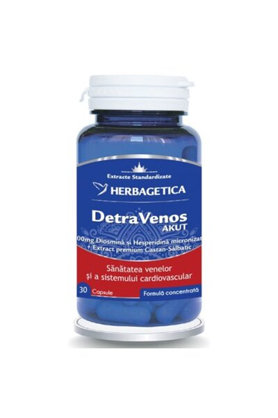 herbagetica Detravenos Akut Supliment alimentar, 30 capsule