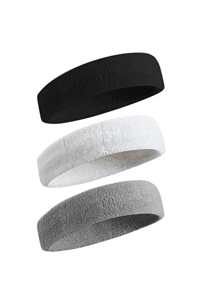 Choice عصابات رأس رياضية مقاومة للعرق للرجال والنساء، لون أسود وأبيض ورمادي، ...