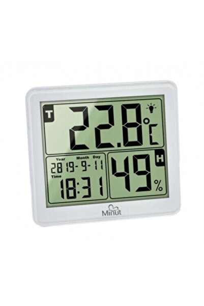 InnovaGoods Minut Digital Thermohygrometer, 5 Functions, Thermometer, Hygrometer, Time/Date, Alarm, Backlight