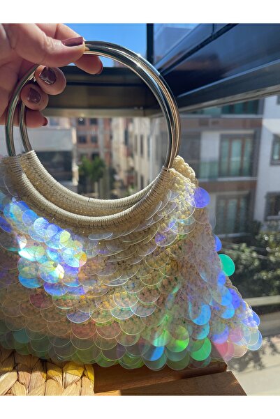 örgü PULLU ÇANTA 32x18CM