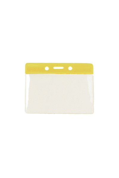 SbT Suport ecuson orizontal cu banda color, 94 x 79 mm, Galben