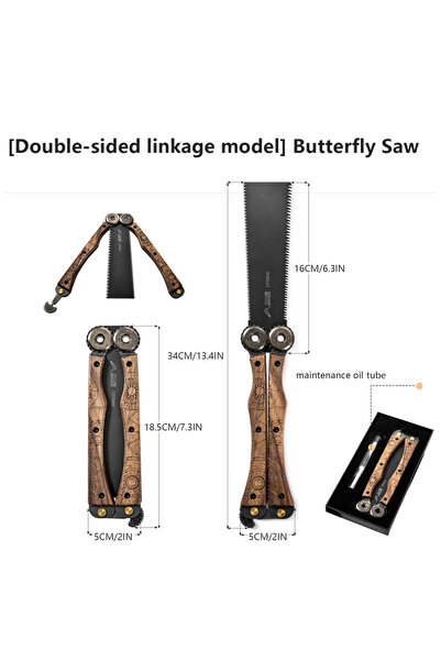 Choice منشار BISINNA مزدوج الجوانب قابل للطي 160 مم منشار يدوي للتخييم في اله...