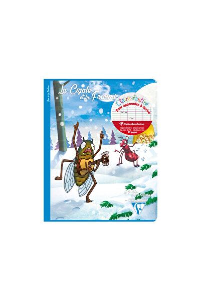 Clairefontaine Caiet A5+ (17 x 22 cm) capsat, 16 file, metric, Les Fables De ...