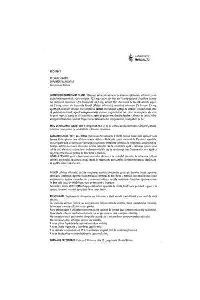 Remedia Relaxirem Forte, 30 Capsules,