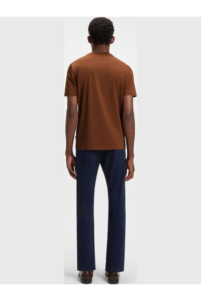 BOSS Men's Regular Fit Short Sleeve Plain Crew Neck Brown1 T-Shirt 50468347-217