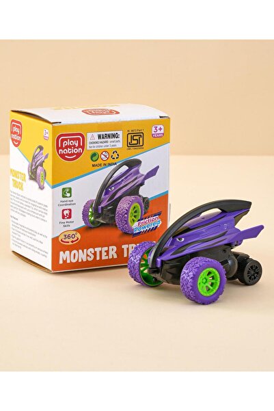 PlayNation Play Nation Friction Powered Monster Truck, Hand Eye Coordination, 3 Years+,11 x 8 cm- Purple
