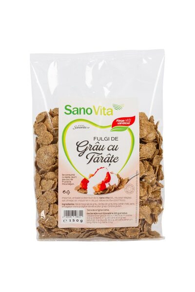 Sano Vita Fulgi de grâu cu tărâțe, Sano Vita, 150g