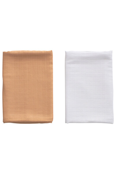 Anvi Baby Set of 2 Organic Bamboo Swaddle, Peaches & Cream