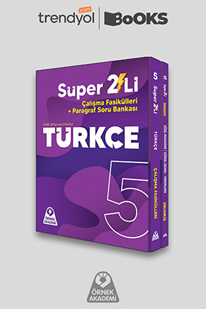 Örnek Akademi Yayınları Örnek Akademi 5. Sınıf Türkçe Süper 2'li *Güncel Baskı