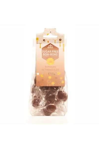 Apidava Bomboane fără zahăr, Apidava, Propolis și Lemn Dulce, 70g