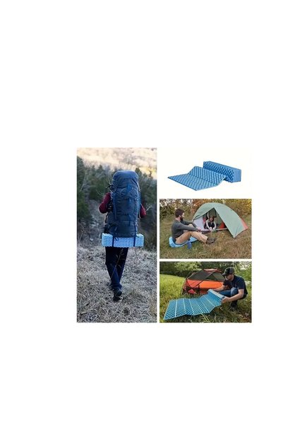 Streak Camping Insulated Mat Outdoor Picnic Tent Foldable Sleeping Mat Insulated Foam Blue-Black Color