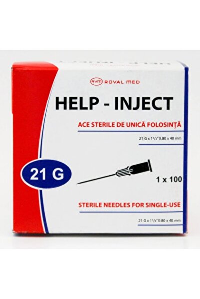 royal led 21G Intramuscular Needles, 0.8mm x 40mm – 100 pieces/box
