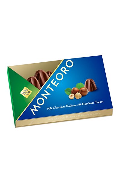 SLY NUTRITIA Hazelnut Cream Pralines, Monteoro, No Added Sugars, 120g