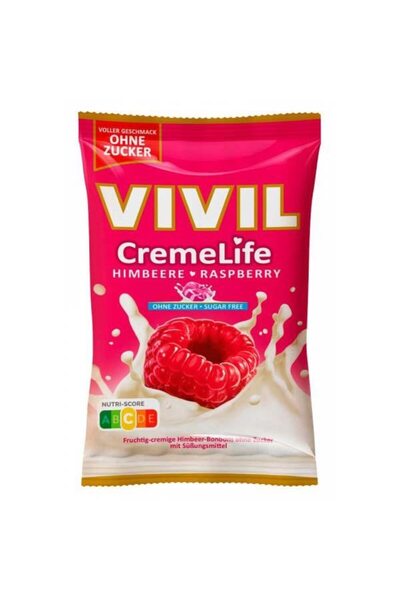 VIVILADY Bomboane fără zahăr cu cremă de zmeură Life 90g Vivil