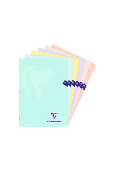 Clairefontaine A4 stapled notebook, 48 sheets, Mimesys Pastel Collection,