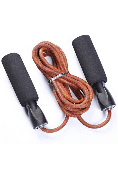 Choice حبل قفز من الجلد البني للنساء والرجال، حبال قفز قابلة للتعديل، سرعة تمارين هوائية