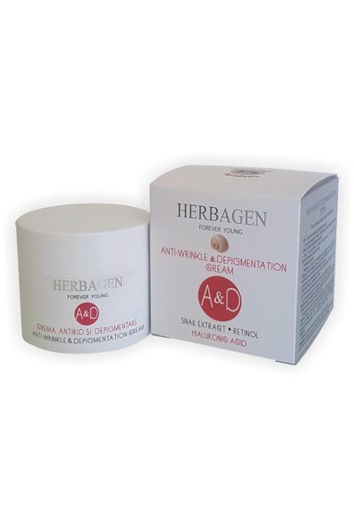 Herbagen Cremă antirid și depigmentantă cu extract de melc 50 GR