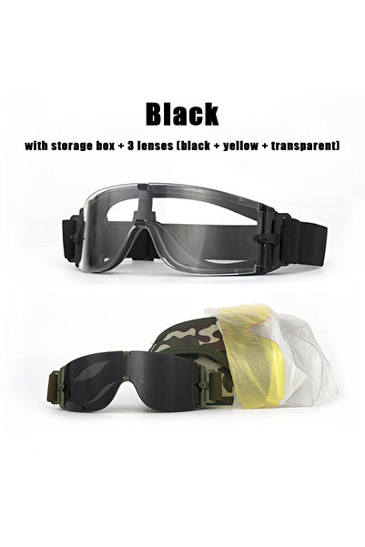 Choice مجموعة كاملة سوداء من نظارات JSJM 2025 التكتيكية - نظارات واقية من الر...