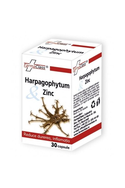 FarmaClass Harpagophytum și Zinc Farma Clasa 30 capsule