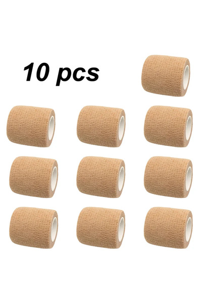 Choice 5 سم × 4.5 متر، 10 قطع، شريط لاصق ذاتي اللصق رياضي ملون باللون البيج، ...