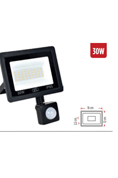 YCL AL-S 2030 Sensörlü 30W LED Projektör | Dış Mekan IP65 Su Geçirmez