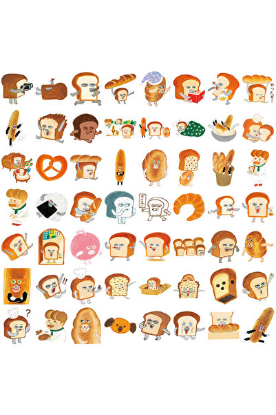 Choice 60PCS ALL 60pcs Funny Bread Thief Stickers Perfect for Laptops Phones Books Skateboards Motorcycle &