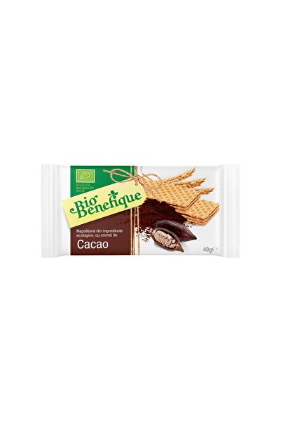 SLY NUTRITIA Napolitane cu cremă de cacao, BioBenefique, 40g