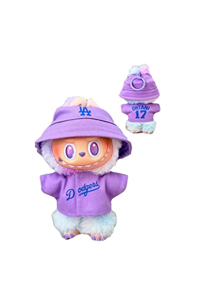 Choice KK baseball jersey The first, second and third generations of Labubu clothes pendant Labubu sitting