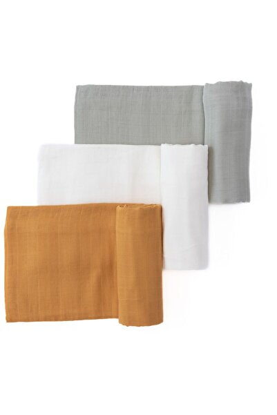 Anvi Baby قماط بامبو داي بريك 120×120 سم - عبوة من 3 قطع