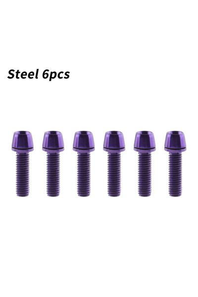 Choice1 Purple steel MUQZI 6pcs Stem Bolts M5x17mm Bicycle Handlebar Stem Scr...