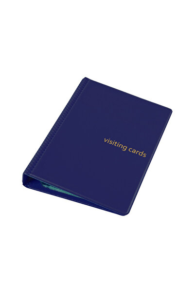 Panta Plast Mapa pentru 120 carti de vizita, Bleumarin