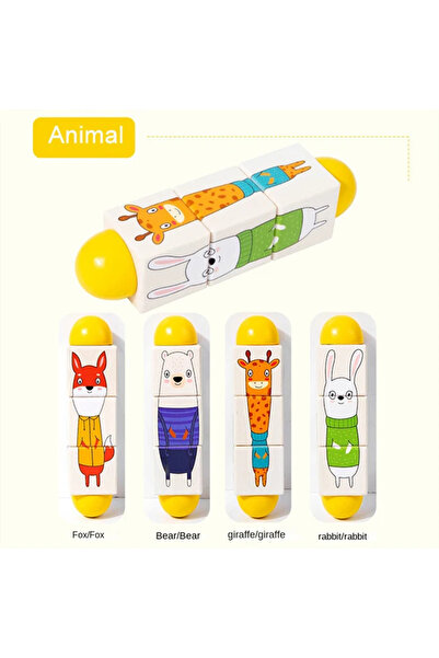 Choice1 أحجية تركيب خشبية ثلاثية الأبعاد صفراء فاتحة اللون، أحجية دوارة، مكعب...