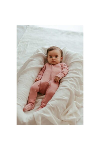 Anvi Baby Organic Solid Zipper Sleepsuit - Purple_0-3M