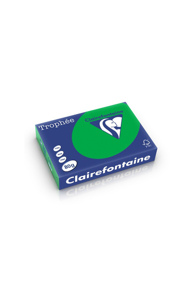 Clairefontaine Hartie color Intens A4, Verde Bili