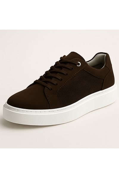Growish Gre0065-6 Genuine Nubuck Leather High White Eva Sole Does Not Smell Brown Sneakers Shoes