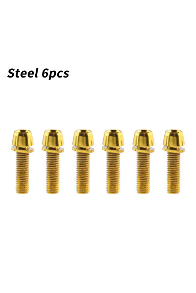 Choice Glod steel MUQZI 6pcs Stem Bolts M5x17mm Bicycle Handlebar Stem Screw ...