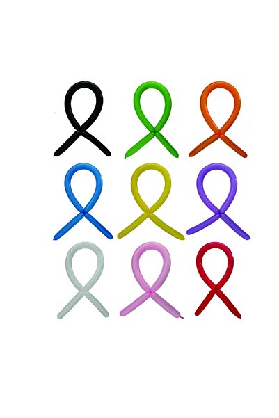 SDX Market Set de 100 de baloane modelabile lungi, 125 cm x 4,5 cm, multicolore