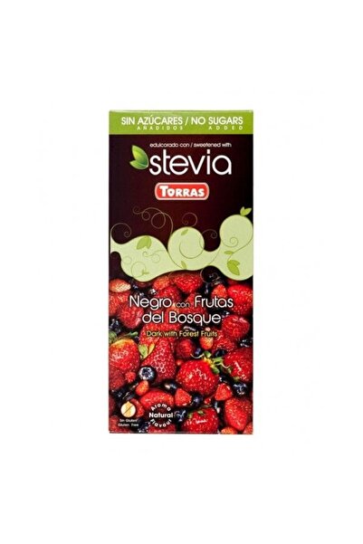 TORRAS Ciocolată neagră cu fructe de pădure, Torras, fără zahăr, 125 g