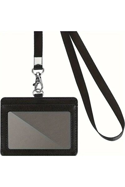 Choice 1pc 1 pc Horizontal ID badge holder with reinforced ID lanyard and upg...
