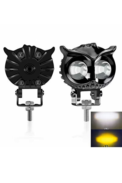 XMOD Sis Farı Motosiklet Off Road 12volt Metal Led Far Çift Renk 1 Adet